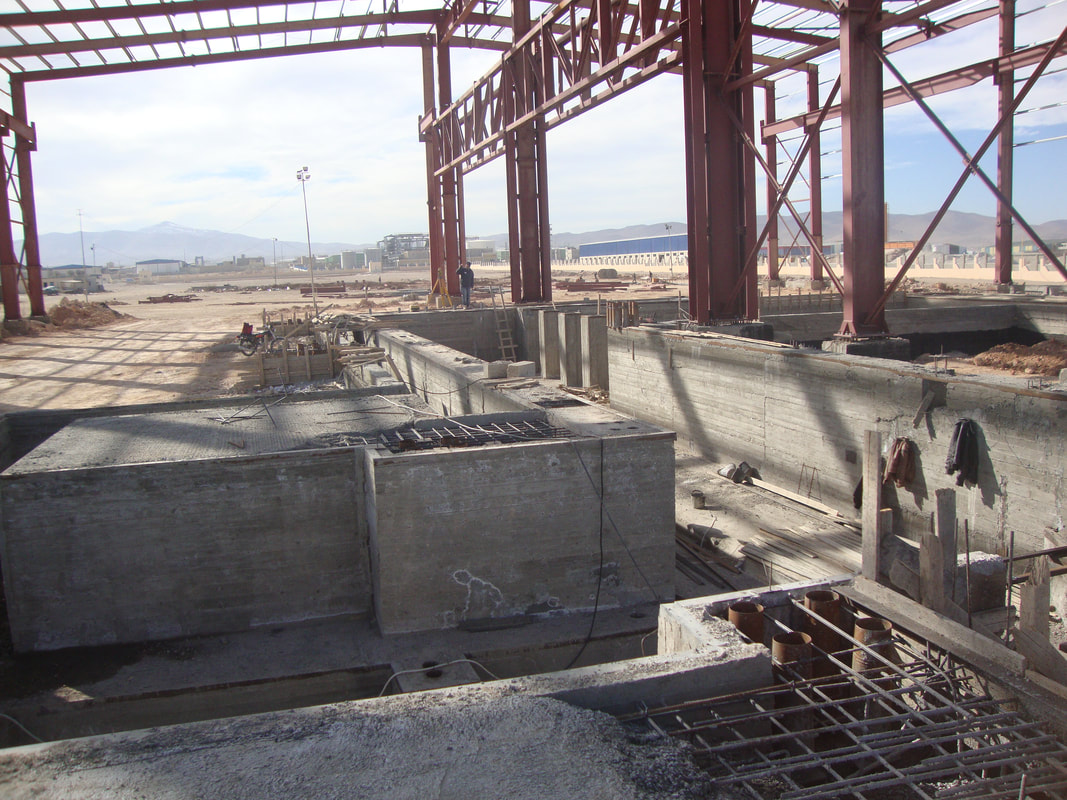 Swimming pool construction — reinforced concrete in Damascus